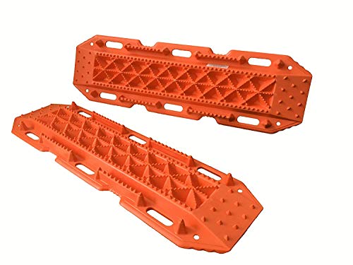 Maxsa 20333 Heavy-Duty Escaper Buddy Traction Mats for Off-Road Mud, Sand, & Snow Vehicle Extraction and Recovery, Bendable, Unbreakable, Orange, 2 Pack