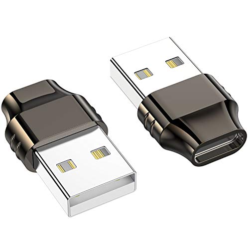 USB C Female to USB Male Adapter,(2-Pack) Type C to USB A Charger Cable Power Converter for iPhone 11 12 13 14 Pro Max,Samsung Galaxy S20 S21 S22 S23,Note 10 20,Apple iWatch Watch Series 7 SE AirPods