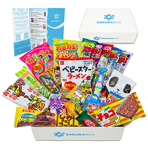 Sakura Box Japanese Snacks & Candy 30 Piece Dagashi Set Gift (Box)