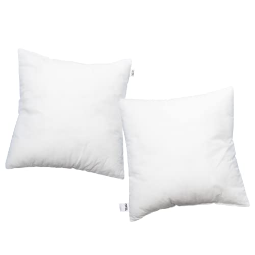 Nestl Throw Pillows for Couch, 26x26 Pillow Inserts, Soft Throw Pillow, Lightweight 26x26 Pillows, Machine Washable Sofa Pillows, White Throw Pillows, Premium Euro Pillow Insert Set of 2