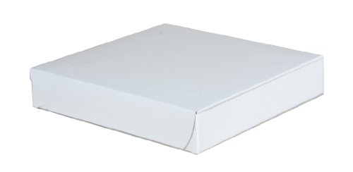 Southern Champion Tray 1401 Clay Coated Kraft Paperboard White Pizza Box, 8" Length x 8" Width x 1-1/2" Height (Case of 100)