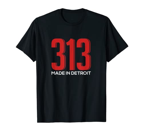 313 Made in Detroit Downtown Motown Motor City T-Shirt