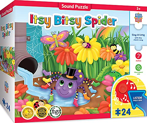 MasterPieces 24 Piece Itsy Bitsy Spider Sing-A-Long Sound Floor Puzzle For Kids - 18"x24"