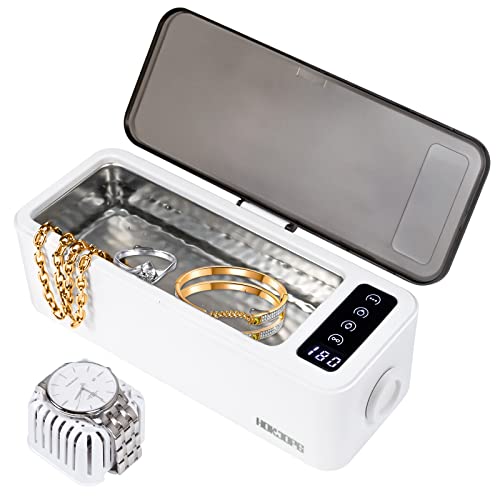 HDKJDPG Best Jewelry Ultrasonic Cleaner Mini Portable   for Ring Glasses with Digital 
