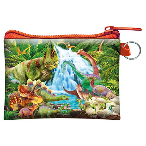3D LiveLife Coin Purse - Dinosaur Mountain from Deluxebase. Lenticular 3D Jurassic Purse. Cash, coin and card holder with secure zipper featuring artwork licensed from renowned Michael Searle
