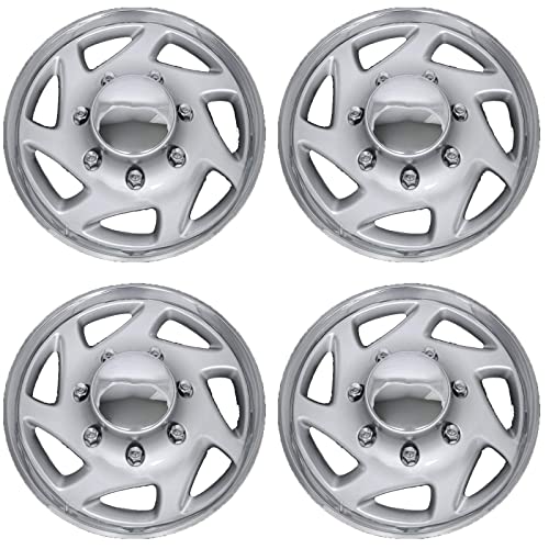 16" Hubcaps Wheel Covers Rim Simulators fit for Ford E150 E250 Econoline Truck Van Full Lug ABS Wheel Protection (Set of 4)