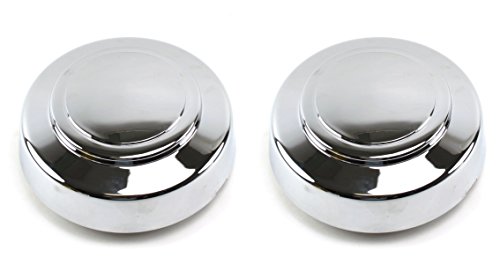 BB Auto New Pair Set of 2 Front Chrome 16 inch Wheel Center Caps Replacement for 07-14 E150 95-14 E250 95-12 E350 00-03 E450 2WD SRW Ford Van