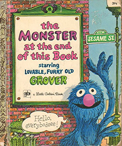 Little Golden Book First Printing 1971 39 Cents the Monster At the End of This Book Starring Loveable Furry Old Grover