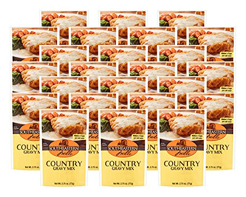 Southeastern Mills Gravy Mix Packet, Country Gravy Mix, Makes 2 Cups of Gravy, Just Add Water, Ready in 10 Minutes, 2.75-Ounce Packet (Pack of 24 Packets)