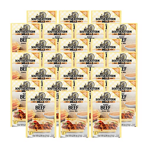 Southeastern Mills Gravy Mix, Roast Beef Gravy Mix, Custom Blend of Spices & Seasonings, Makes 2 Cups of Gravy, Just Add Water, 2.75 OZ Packet (Pack of 24)