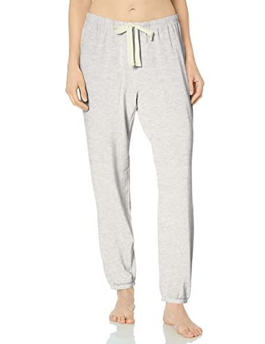 Amazon Essentials Women's Lightweight Lounge Terry Jogger Pajama Pant (Available in Plus Size), Pale Grey/Grey Heather, Large