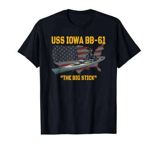World War II Warship USS Iowa & WW2 BB-61 Battleship Veteran T-Shirt