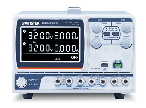 GW Instek GPE-3323 GPE-X323 Multi-Output DC Power Supply, 3 Channel, 217W, 0-32 VDC, 0-3A, 5V/5A