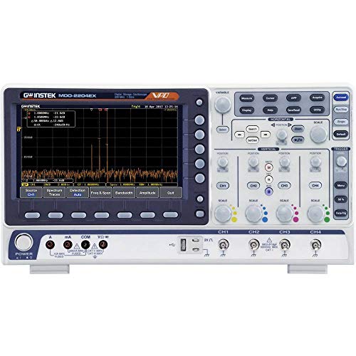 Instek MDO-2204EG - 4 Channel / 200 MHz DSO with Spectrum Analyzer and 25 MHz AWG