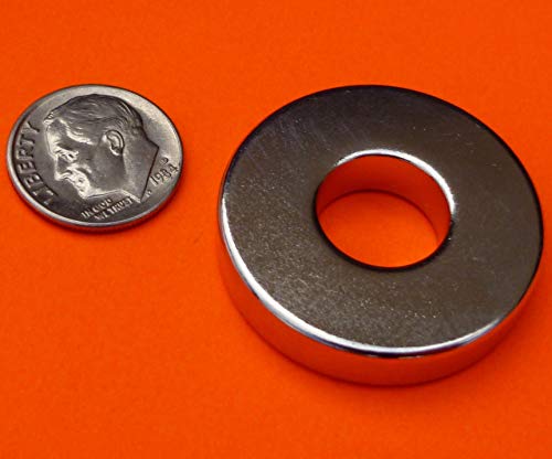 Applied Magnets 1 Piece 1.26" OD x 1/2" ID x 1/4" Grade N52 Neodymium Ring Magnet
