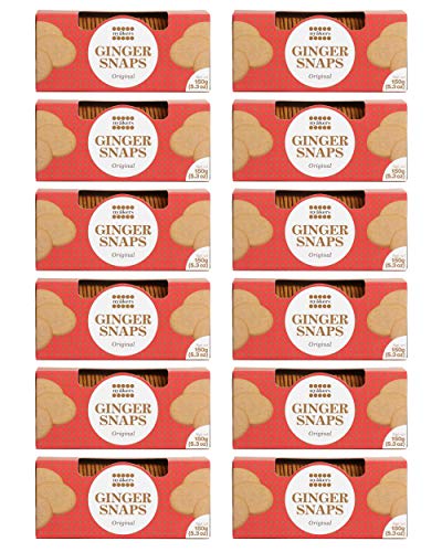 Nyakers Gingerbread Snaps Cookies - Finest Ginger Snaps Original Flavor Swedish Cookie | Perfect for Snacks On The Go | 150g - 5.3 oz | Pack of 12