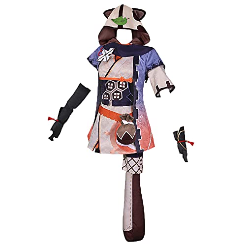 Gegexli Game Genshin Impact Cosplay Costumes Sayu Mujina Ninja Cosplay Uniforms Halloween Party (S)