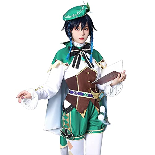 NSPSTT Genshin Impact Venti Cosplay Costume Game Halloween Outfit L