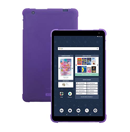 iShoppingdeals Compatible Protective TPU Case Replacement for Barnes & Noble Nook Tablet 10.1" (BNTV650) Tablet 2018 Released (Purple TPU)