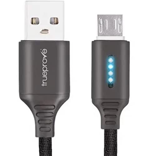 TrueProve 3FT Barnes & Noble Nook Color Compatible LED Lit Charging Sync Data Cable & Pouch (Bundle) Smart LED (Cable Will not Display Charging on Tablet Screen)