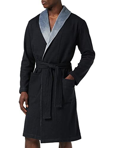 UGG Men's Robinson Bathrobe, Black Heather, Large-X-Large US