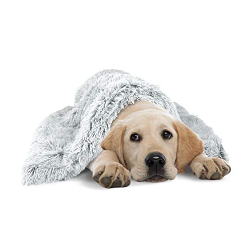 The Dogs Blanket Sound Sleep Donut Blanket, Large, Calming, Anti-Anxiety Snuggler Blanket, Ice Grey Large