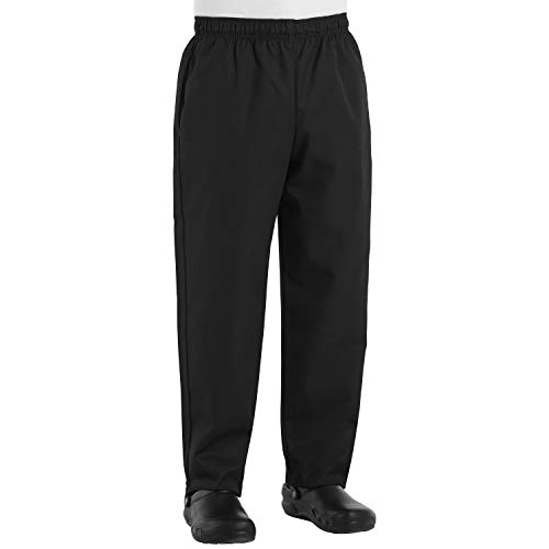 Chef Designs Men's Baggy Chef Pant, Black, Medium