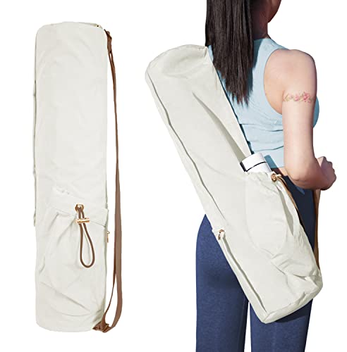 EnjoyActive Yoga Mat Bag | Premium, Waterproof, Multi Pockets, Adjustable Strap | 1/4 1/3-Inch Thick Yoga Mat Carrier | Perfect Yoga Bag to Gym Class Beach Park Travel for Women & Men