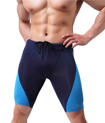 BRAVE PERSON Fashion Soft Smooth Swimming Trunks Men's Sports Shorts Beach Pants B0005 (S, 703- Navy)