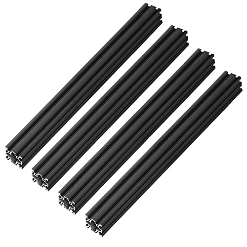 4PCS 400mm 4040 V European Standard Anodized Black Aluminum Profile Extrusion Linear Rail for 3D Printer and CNC Machine