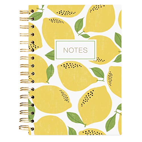 Graphique Designer Notebooks - Lemons - Spiral Bound Writing Journals for Offices, Schools, Classrooms, and More - Hard Cover with 160 Ruled Pages (6.25" x 8.25")