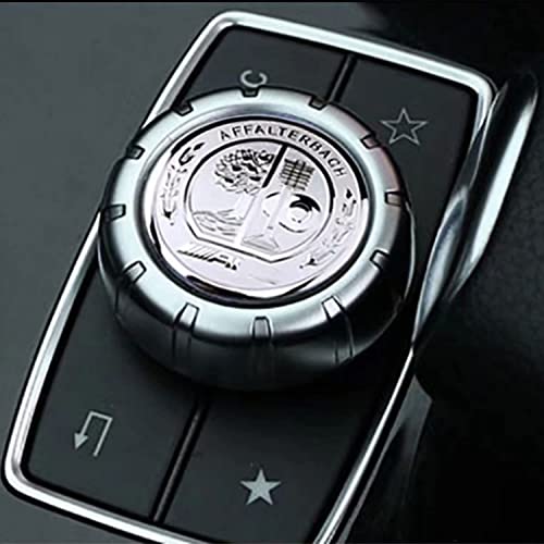 MAXDOOL Car Metal Modified Center Console Multimedia Control Button Knob Trims Cover Decals Emblems Stickers Compatible with Mercedes Benz A B E GLK GLA CLA GLE ML GL Class (29mm Knob)