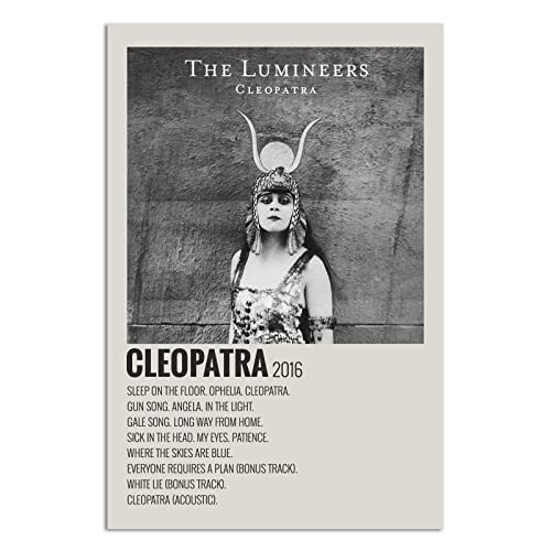 Aorozhi Band Poster The Lumineers Poster Cleopatra Album Cover Canvas Art Wall Pictures for Modern Office Decor Prints 16" x 24" Unframed