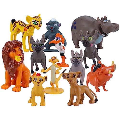 Vowawiur The Lion King -The Lion Guard Figurines, Tales of Mufasa & Simba Perfect The Lion King Toys,1-2.3 inches Mini Figurines Toy Set  Pack of 12