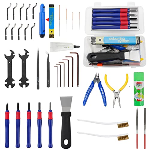 Imdinnogo BCZAMD 39Pcs 3D Printer Tools Kit Includes Resin Removal Cleaning Deburring Tool Sanding and Hotend Disassembly Multi-Purpose Tool, 3D Printer Accessories Kit for Trimming and Finishing