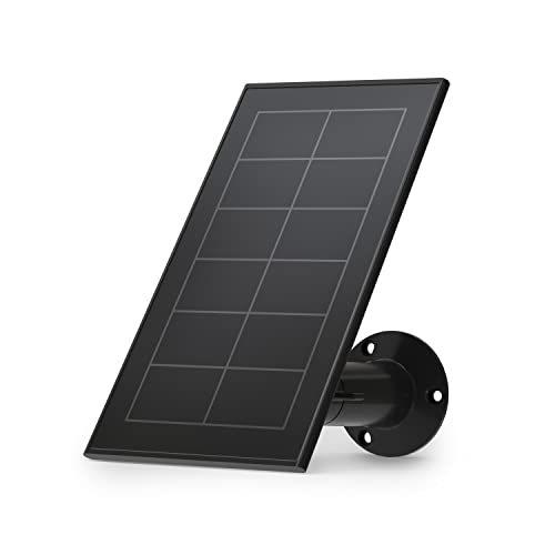 Arlo Solar Panel Charger (2021 Released) - Certified Accessory - Works with Arlo Pro 5S 2K, Pro 4, Pro 3, Floodlight, Ultra 2, and Ultra Cameras, Weather Resistant, Easy Install, Black - VMA5600B