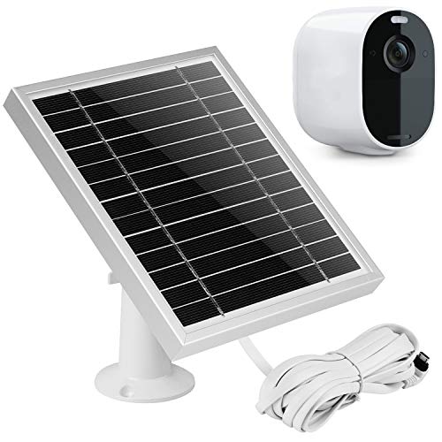 UYODM Solar Panel for Arlo Essential Spotlight/XL Spotlight | IP66 Weatherproof,16.5Ft Outdoor Power Charging Cable, AL Alloy Frame Durable and Sturdy | Not for Arlo HD Pro Pro2 Pro3- Silver