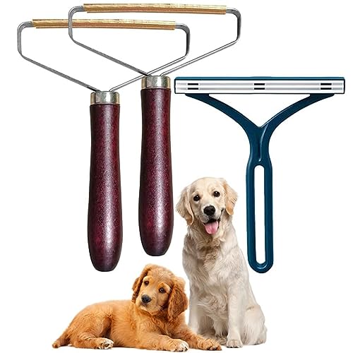 Uproot Cleaner Pro Pet Hair Remover, Pack of 3 Cat and Dog Manual Hair Remover for Rugs and Car Floors: Portable Pet Hair Removal Tool and Durable Uproot Pet Hair Remover