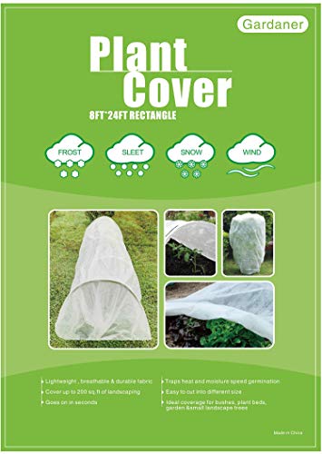 Plant Covers Freeze Protection 0.9oz 8Ft x 24Ft Rectangle Plant Cover for Cold Protection,Season Extension