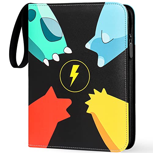 9-Pockets Trading Card Binder with Sleeves,900 Pockets Card Binder Holder Case,Card Collect Album,Zipper Card Binder Folder for Boys Girls