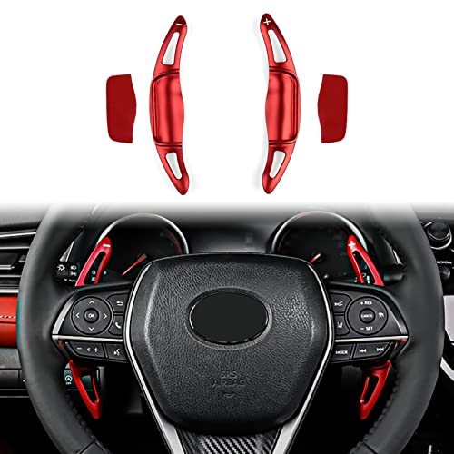 CKE for Toyota Camry 2018-2023 for Corolla RAV4 Avalon 2019-2023 Accessories Sporty Auto Car Paddle Shifter Extension Shift Paddle Cover Trims -Red