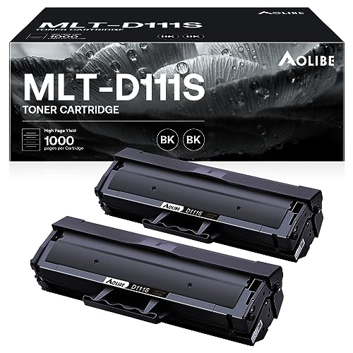 MLT-D111S Toner Cartridge High Yield Compatible for Samsung MLT-D111S 111S MLT111S D111S Work with Samsung Xpress M2020W M2070FW M2070W M2020 M2024W Printer (2 Black)