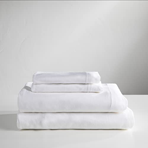 Baltic Linen Jersey Cotton Sheet Set, Full, White, 4 Piece
