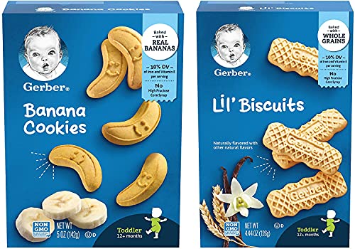 Gerber Graduates Banana Cookies & Vanilla Wheat Lil Biscuits Combo Pack