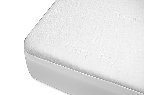 Ergo King Size Luxury Tencel Mattress Protector, Waterproof, Silky Smooth Luxury Breathable Mattress Pad, Soft Mattress Cover, Naturally Smooth and Soothing Cool, Washable, 6"-21" Deep Pocket