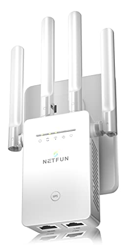 2023 Upgraded WiFi Extender Signal Booster for Home - up to 9000 sq.ft Coverage - Long Range Wireless Internet Repeater and Signal Amplifier with Ethernet Port - 1 Tap Setup, 5 Modes, 40+ Devices