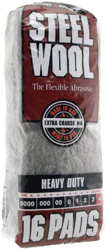 Homax Products 106107 16 Homax Steel Wool Pad, No Grit, Gray, Count