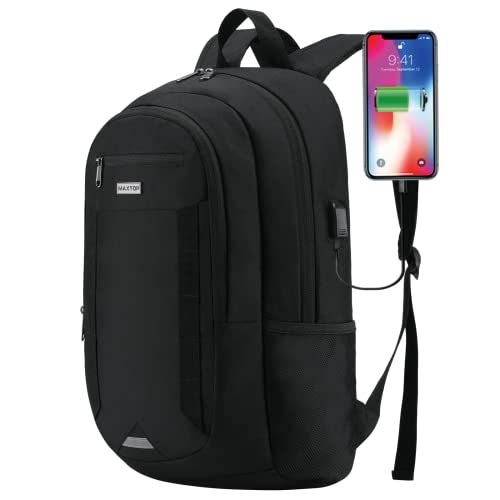 MAXTOP Laptop Backpack Business Computer Backpacks with USB Charging Port College Bookbag Fits Laptop up to 16 inch