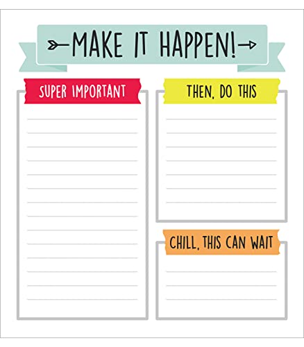 Carson Dellosa Aim High To Do List Notepad5.75" x 6.25" Paper Stationery, Daily Checklist, Goals, Reminders, Notes, Motivational Organizer (50 sheets)