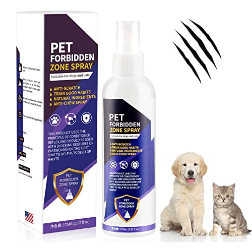 Bitter Apple Spray for Dogs to Stop Chewing, 175ML - No Chew Spray for Dogs, Pet Corrector Spray, Effective Anti Scratch Furniture Protector, Alcohol Free/Non-Toxic & No Smell - Indoor & Outdoor Safe